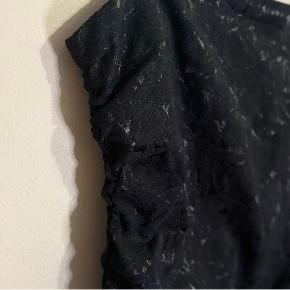 Dynamite Strapless Black Floral Pattern w Sheen Ruched Bodycon Party Dress NWT - Picture 7 of 16